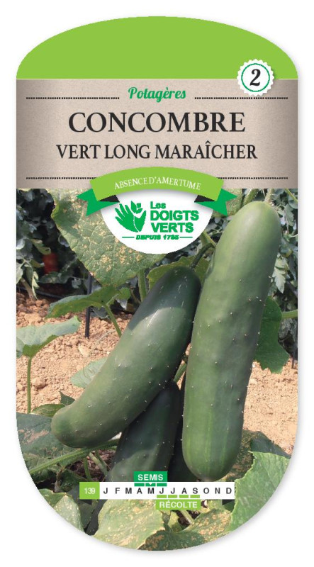 Concombre Vert Long Maraicher Bio - La Boîte à Graines
